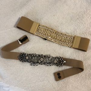 BCBG belts size small - gold and silver